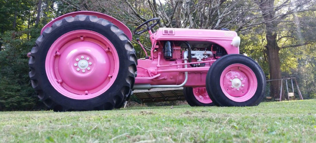 Beffie - my wife's 1951 Ford 8N tractor painted pink in honor of her Aunt Beth who passed from breast cancer. We miss you Beth!